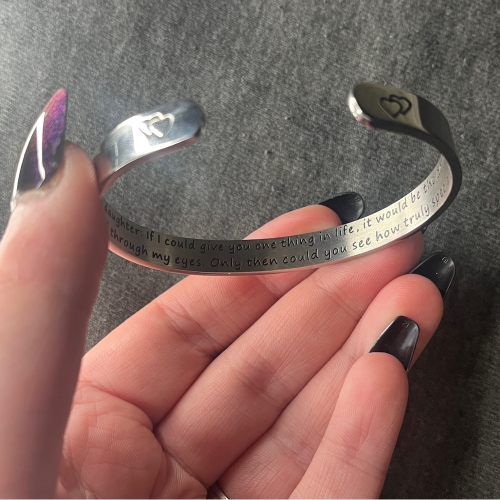 Mother-Daughter Quote Adjustable Cuff Bracelet